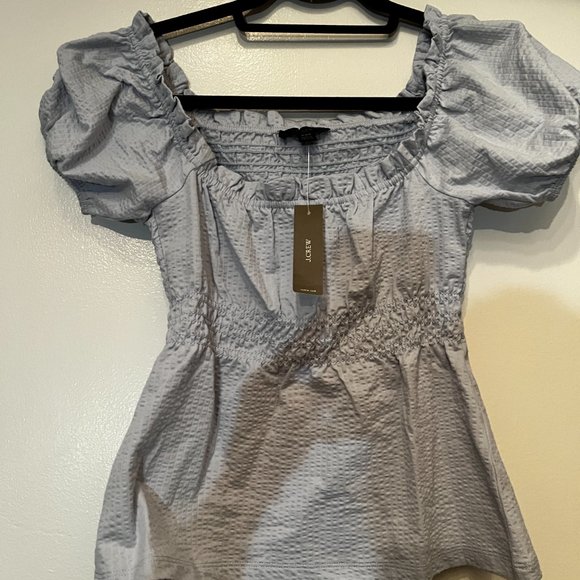 J Crew NWT Light Blue Ruffled Top Size XXS‎ - Picture 3 of 11